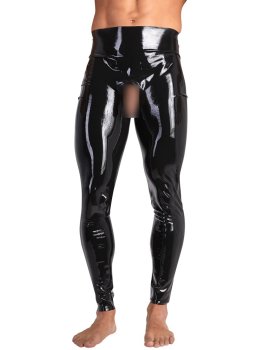 Latexové legíny s otvorem na penis – Latexové kalhoty pro muže