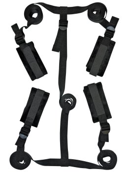 Sada čtyř pout s popruhy na postel S&M Sportsheets – Pomůcky na bondage (svazování)