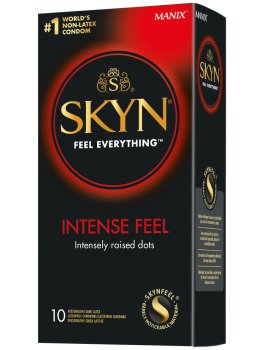Tenké kondomy bez latexu SKYN Intense Feel - vroubkované, 10 ks – Kondomy bez latexu