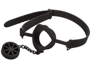 SCANDAL Silikonový roubík na pissing se zátkou – Roubíky