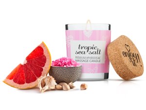 Afrodiziakální masážní svíčka MAGNETIFICO - Enjoy it! Tropic sea salt – Svíčky pro uvolňující i erotickou masáž
