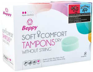 Menstruační houbičky Beppy DRY – klasické, 8 ks – Menstruační houbičky (tampony)