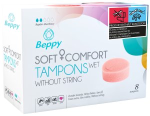 Menstruační houbičky Beppy WET - vlhčené, 8 ks – Menstruační houbičky (tampony)