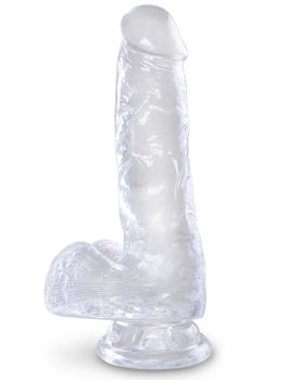 Dildo s varlaty a přísavkou King Cock Clear 6" (17,8 cm) – Dilda s přísavkou
