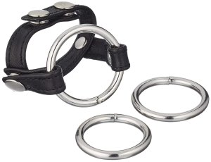 Postroj na penis a varlata s vyměnitelnými kroužky Bad Kitty – Postroje na penis a varlata