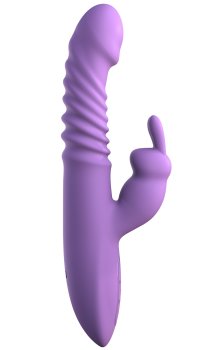 Hřejivý přirážecí rotační vibrátor s králíčkem s oušky Fantasy For Her – Rotační vibrátory