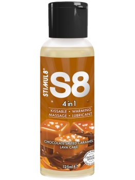 Lubrikační a masážní gel S8 4-in-1 Chocolate Salted Caramel Lava Cake – Lubrikační gely s příchutí