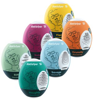 Kompletní sada masturbačních vajíček Satisfyer, 6 ks – Masturbátory bez vibrací (honítka)