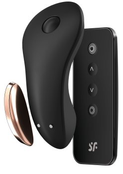 Vibrátor do kalhotek s ovladačem Satisfyer Little Secret – ovládaný mobilem – Vibrační kalhotky