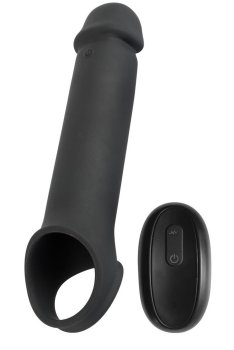 Vibrační návlek na penis s dálkovým ovladačem Rebel – Prodlužovací návleky na penis