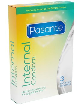 Kondomy pro ženy Pasante Internal Condom, 3 ks – Dámské kondomy