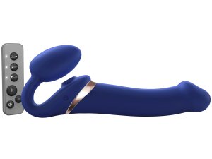 Tvarovatelný samodržící vibrační strapon s jazýčkem Strap-On-Me (velikost L) – Samodržicí strapony
