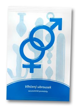 Vlhčený ubrousek na erotické pomůcky – Přípravky na dezinfekci a čištění erotických pomůcek