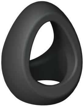 Silikonový postroj na penis a varlata Flux Ring Black – Nevibrační erekční kroužky