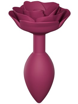 Silikonový anální kolík s růžičkou Open Roses – Anální šperky