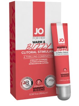 Hřejivý stimulační gel na klitoris System JO Warm & Buzzy, 10 ml – Gely na klitoris
