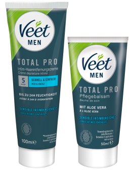 Depilační sada pro muže Veet TOTAL PRO – Depilační přípravky