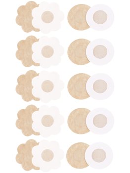 Diskrétní nálepky na bradavky, 5 párů – Vzrušující nálepky na bradavky