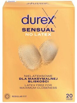 Kondomy bez latexu Durex Sensual, 20 ks – Kondomy bez latexu