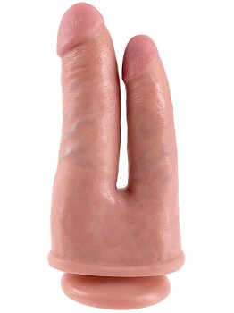 Oboustranná a dvojitá dilda: Dvojité realistické dildo King Cock Double Penetrator 6"